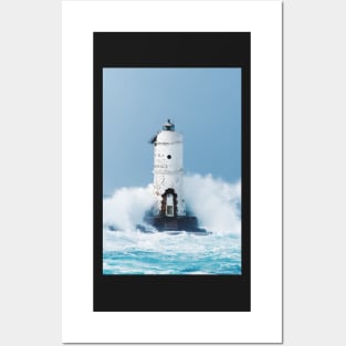 Old Lighthouse In The Storm Posters and Art